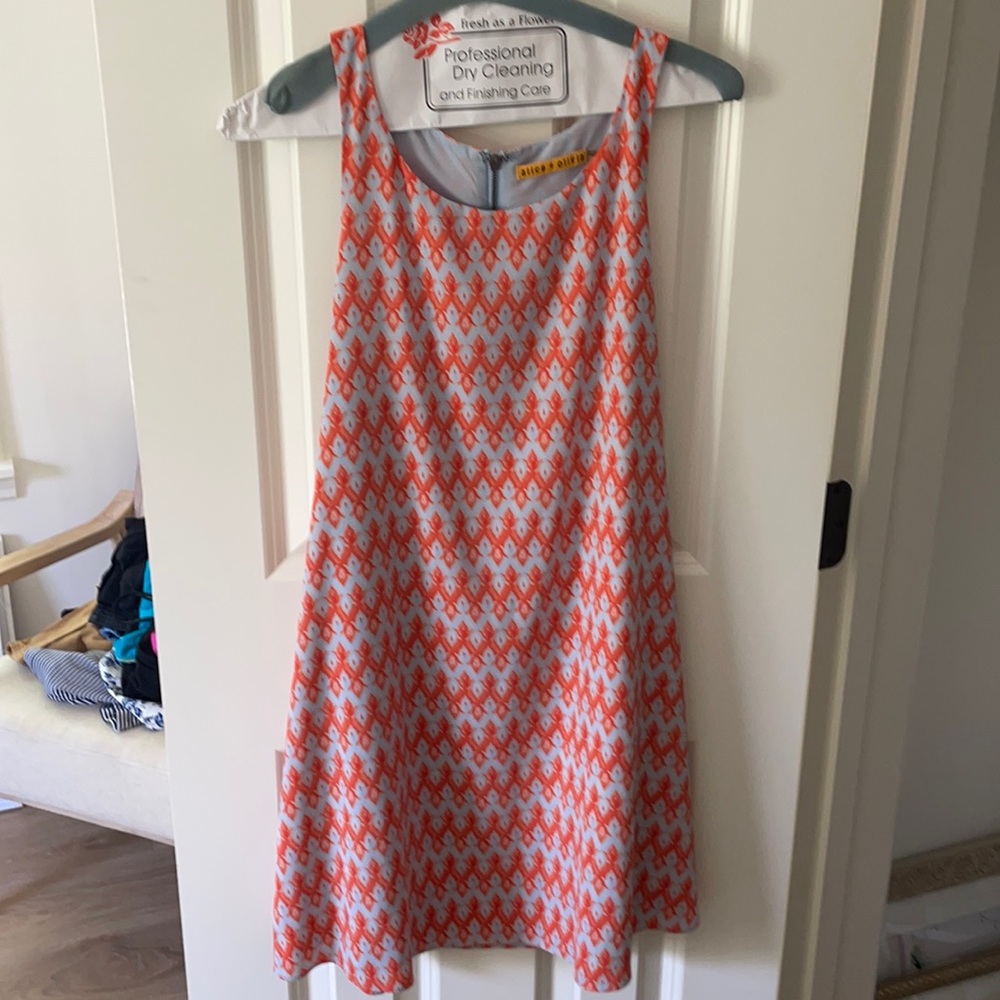 Blue and orange Alice and Olivia mini dress